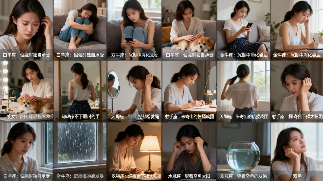 十二星座女哪些瞬间最让人心疼？心疼时刻全解析