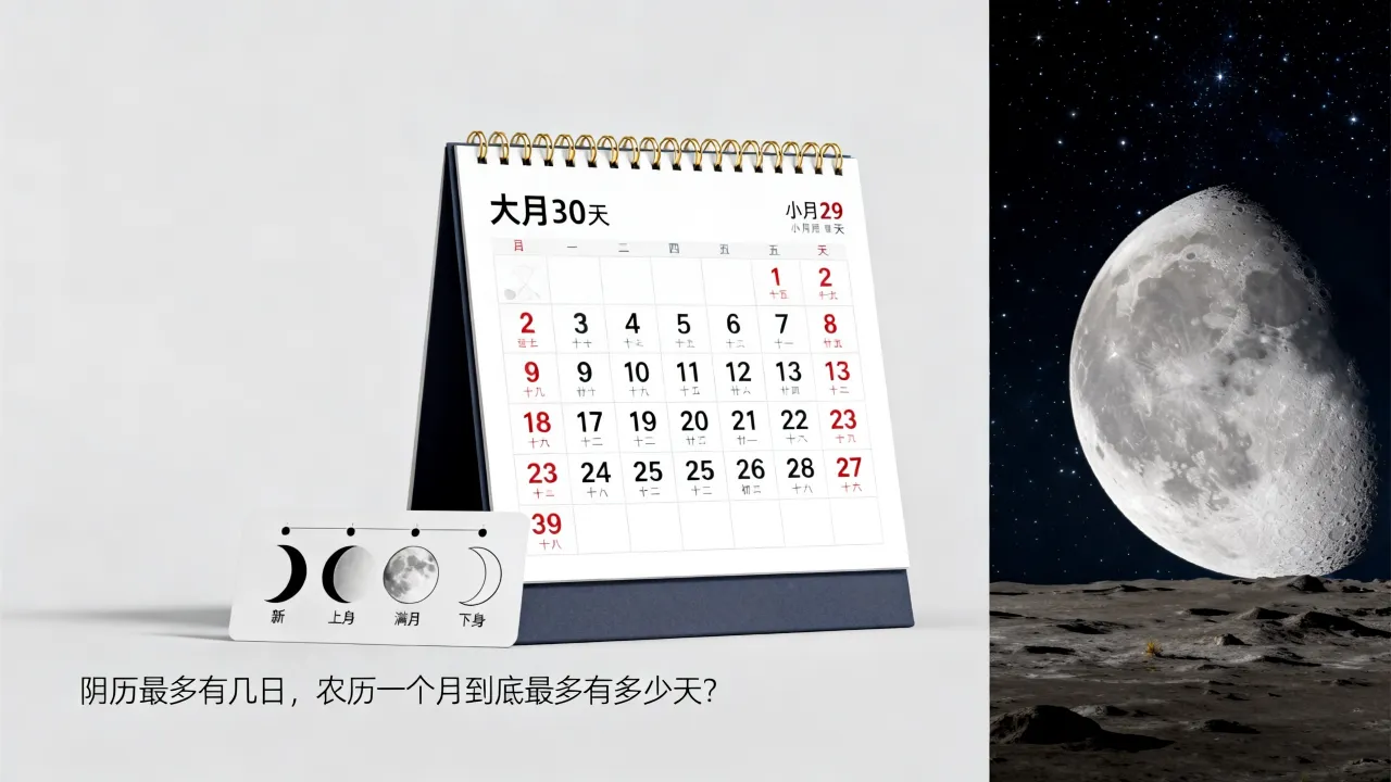 阴历最多有几日,农历一个月到底最多有多少天? 阴历最多有几日,农历一个月到底最多有多少天?