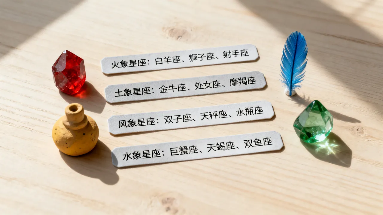 四象星座分别对应哪些十二星座，十二星座四象分类查询