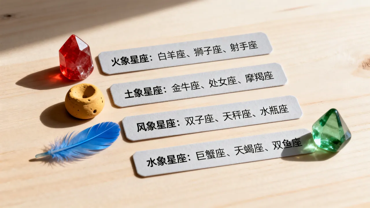 四象星座分别对应哪些十二星座，十二星座四象分类查询