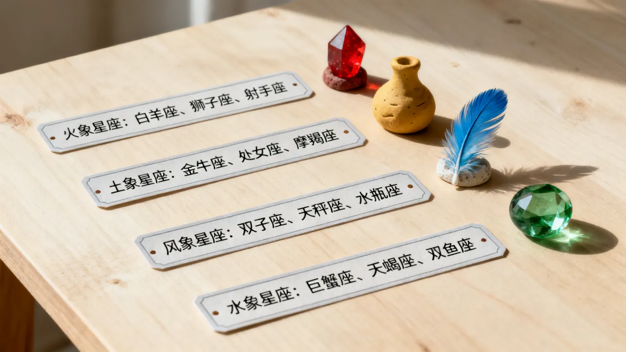 四象星座分别对应哪些十二星座，十二星座四象分类查询