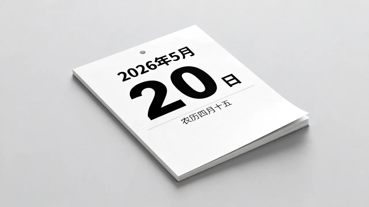 20号是阴历多少,2026年5月20日农历是几月几号? 20号是阴历多少,2026年5月20日农历是几月几号?