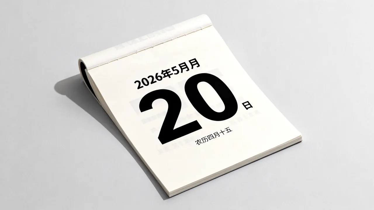20号是阴历多少,2026年5月20日农历是几月几号? 20号是阴历多少,2026年5月20日农历是几月几号?