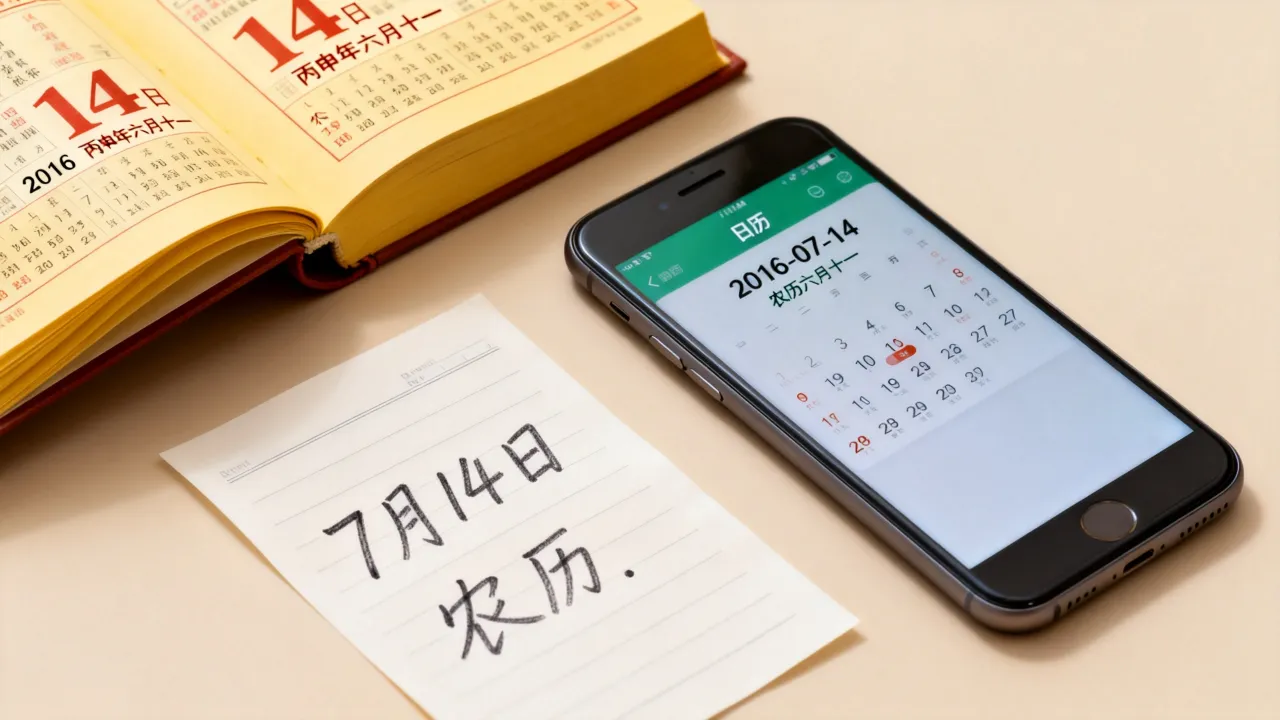 2016年7月14日阴历是多少,如何查询农历日期? 2016年7月14日阴历是多少,如何查询农历日期?
