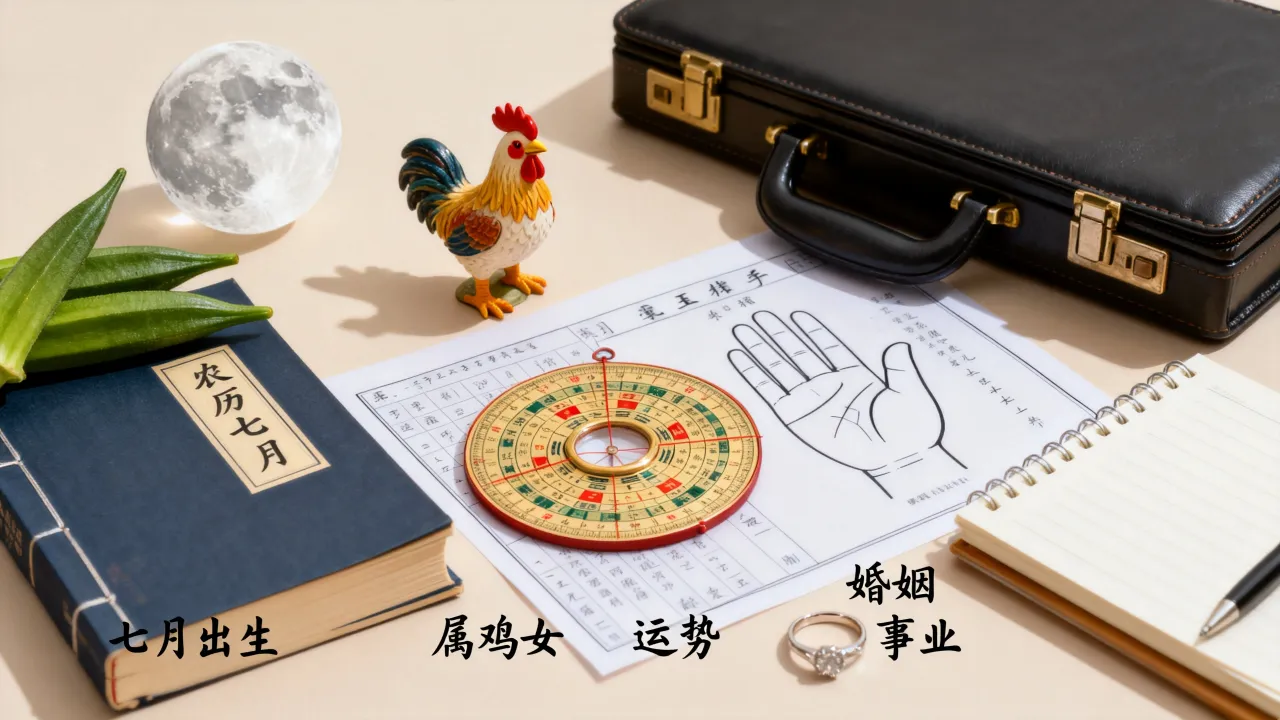 属鸡女农历七月出生好不好，命理运势及婚姻事业怎么样？