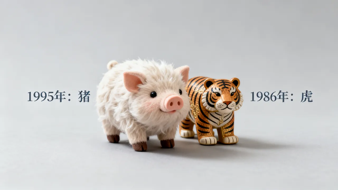 九五年属什么生肖，95年属猪吗？86属什么生肖，86年属虎吗？