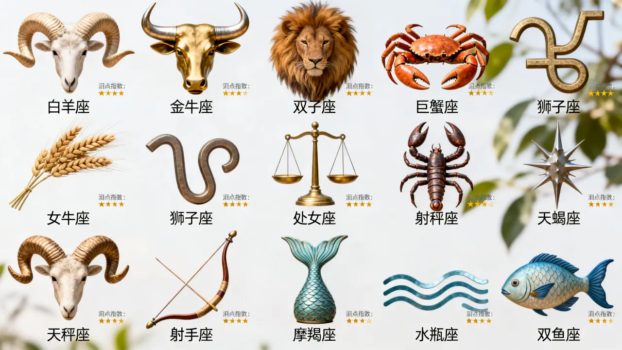 十二星座谁泪点最低?十二星座泪点低是哪个星座? 十二星座谁泪点最低?十二星座泪点低是哪个星座?