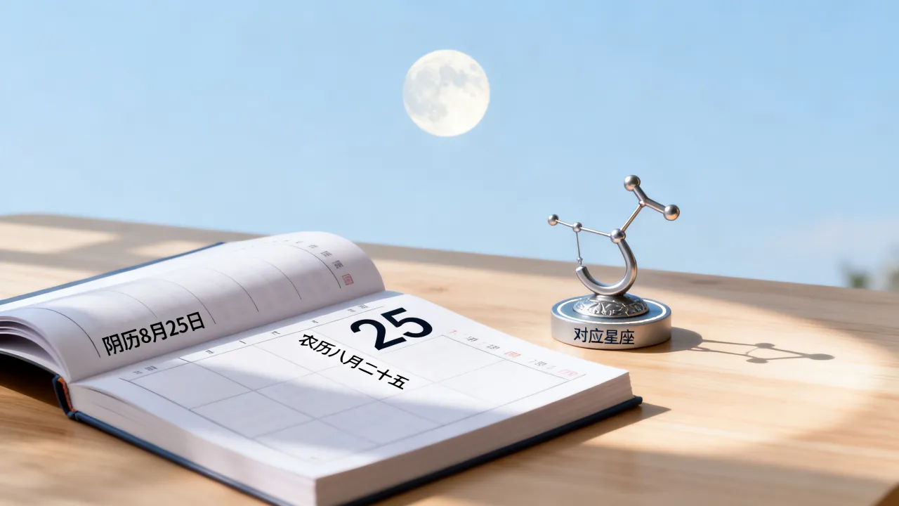 阴历8月25日是什么日子，农历八月二十五是什么星座？