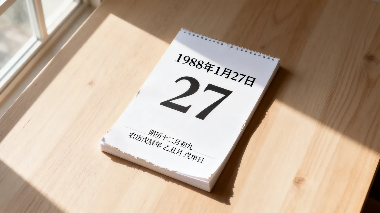 1988年1月27日阴历几号?,1988年1月27日农历哪天 1988年1月27日阴历几号?,1988年1月27日农历哪天