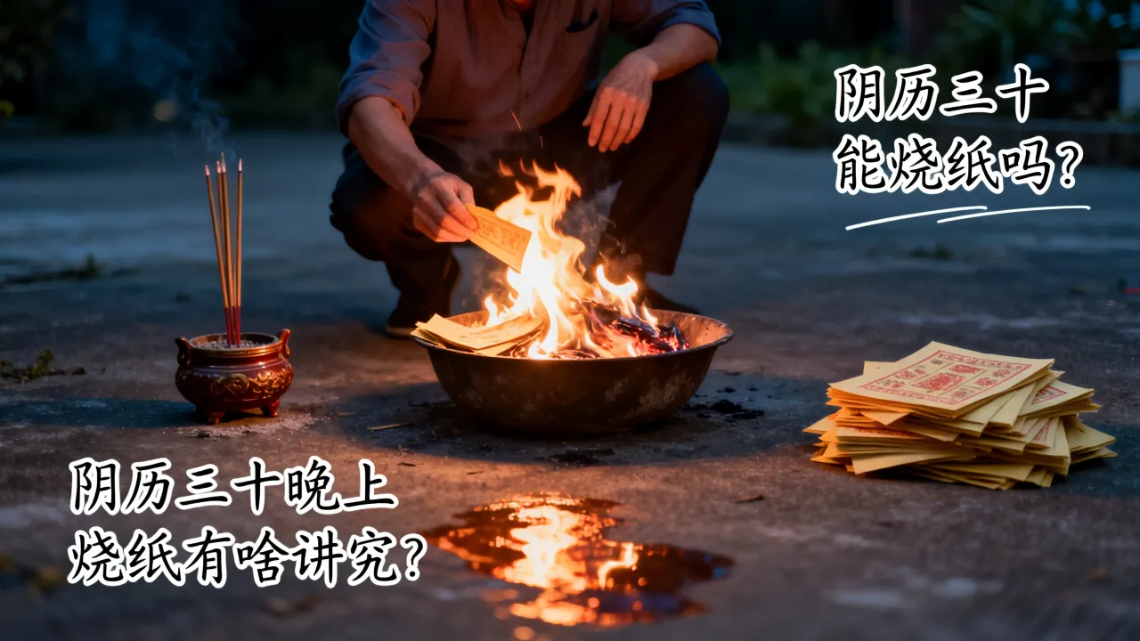 阴历三十能烧纸吗,阴历三十晚上烧纸有啥讲究 阴历三十能烧纸吗,阴历三十晚上烧纸有啥讲究