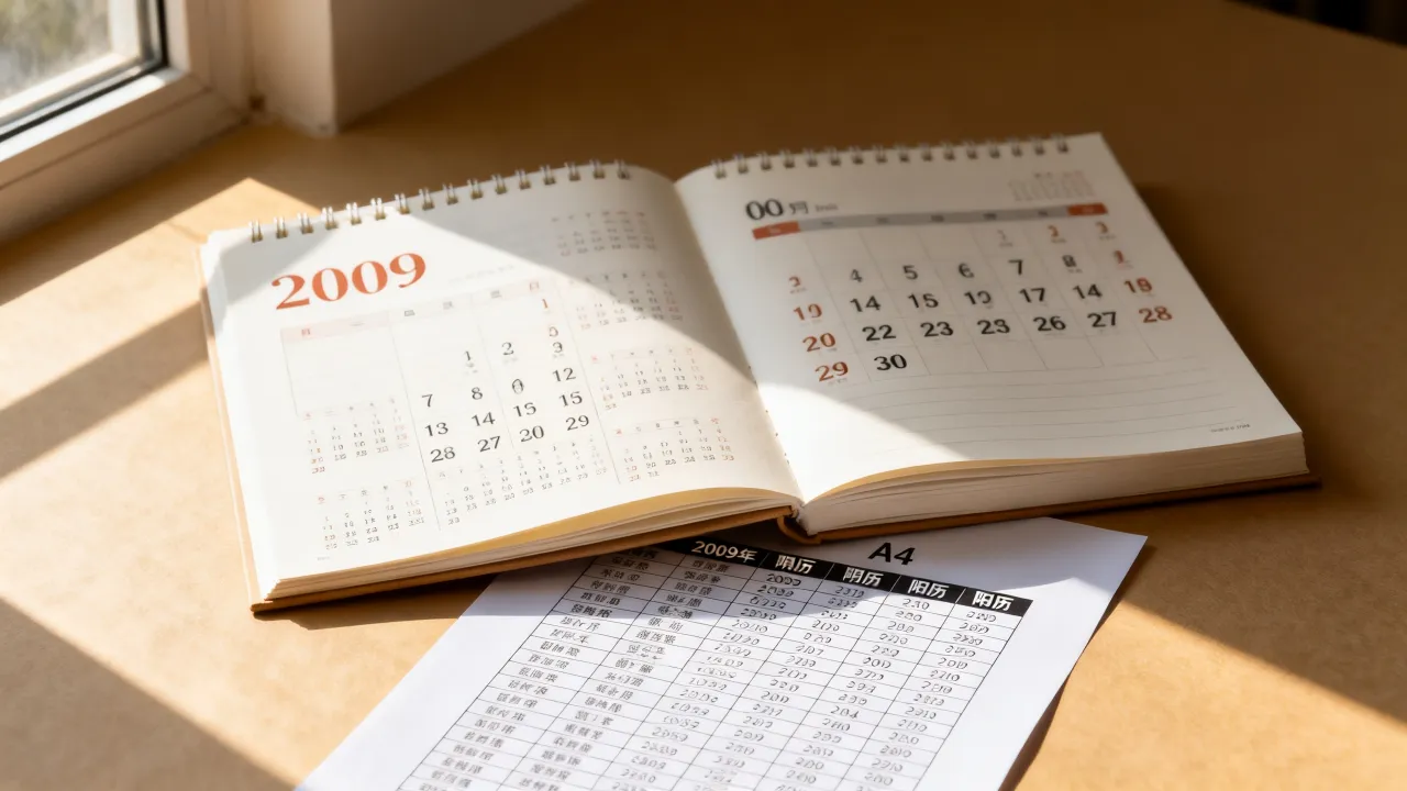 2009年阴历表怎么看,2009年农历阳历对照表怎么查? 2009年阴历表怎么看,2009年农历阳历对照表怎么查?