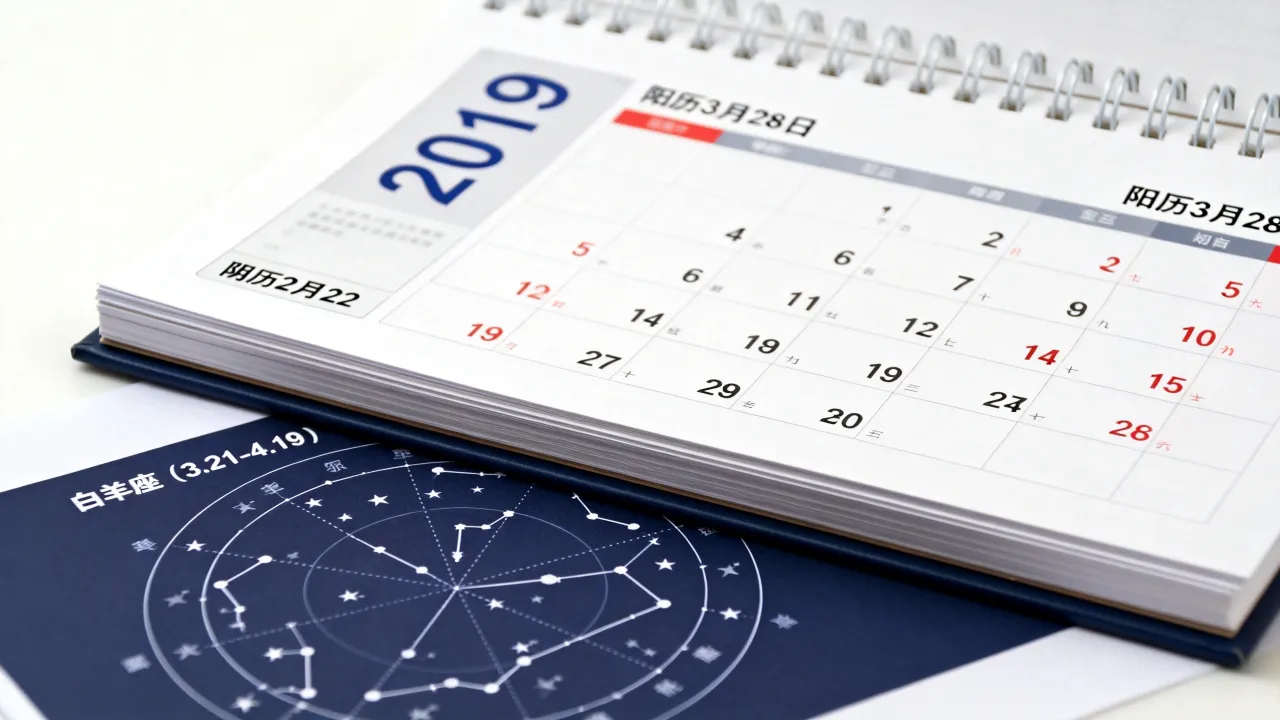 2019阴历2月22是阳历几号，农历二月二十二出生是什么星座