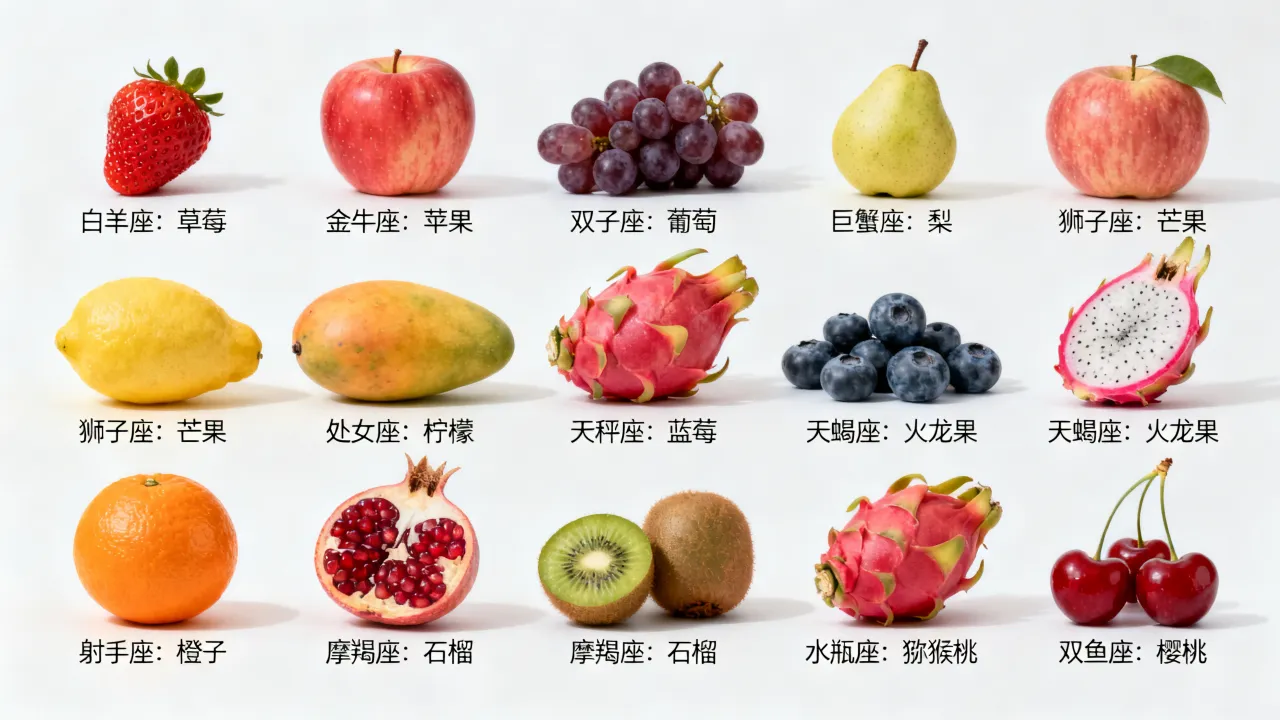十二星座各代表什么水果？守护水果对应表大全