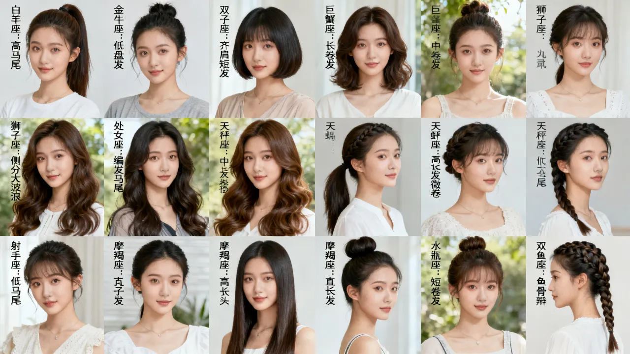 十二星座的最佳发型是什么?十二星座女生最适合什么发型? 十二星座的最佳发型是什么?十二星座女生最适合什么发型?