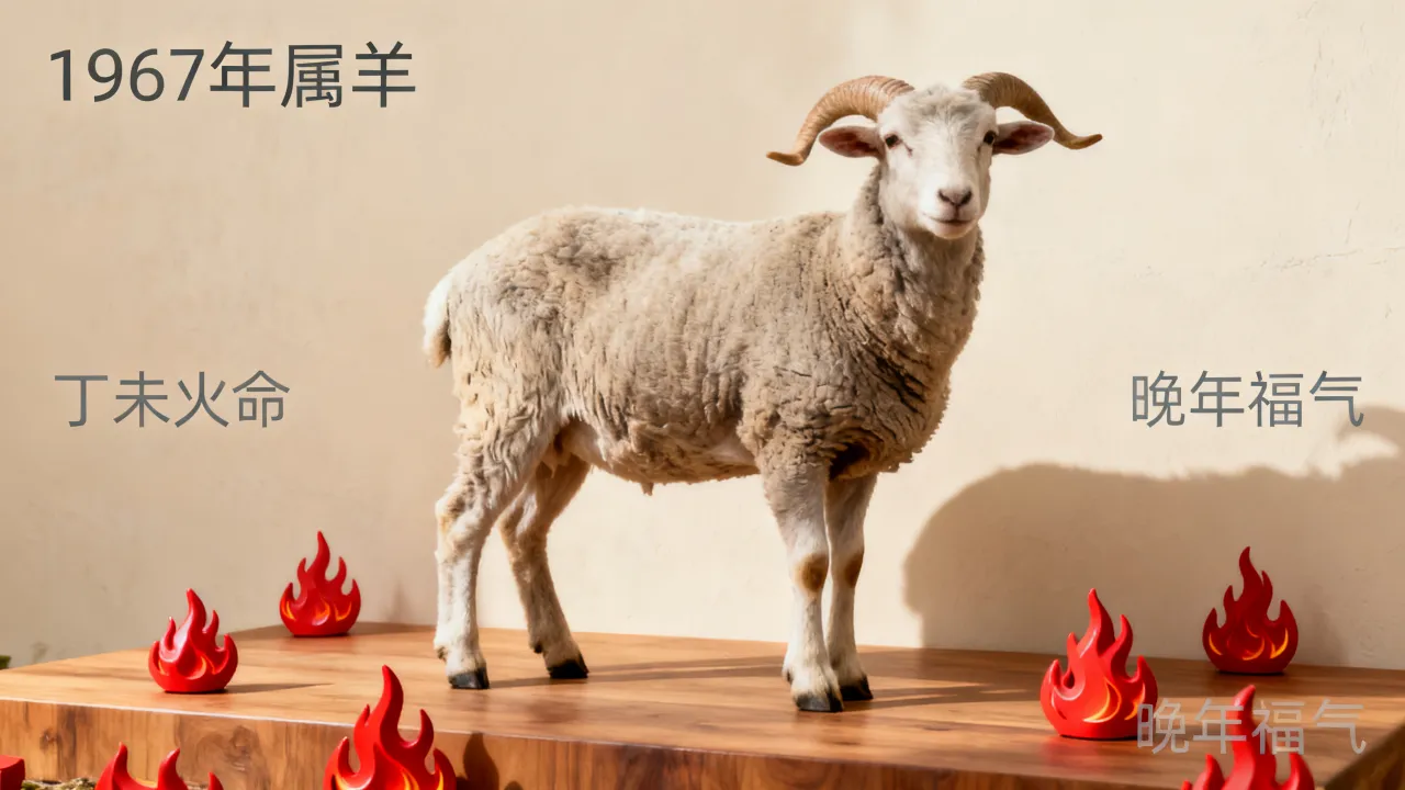 1967年属羊一生命运如何？丁未火命晚年福气好吗，