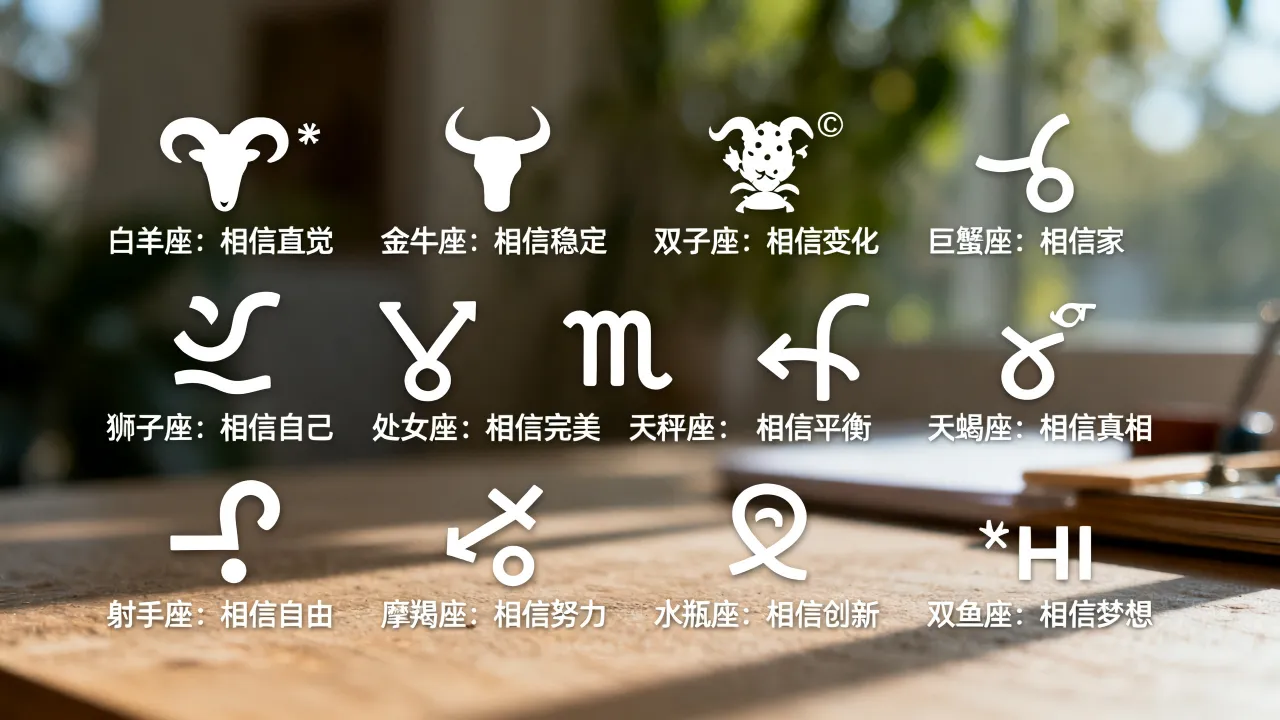 十二星座最相信什么?十二星座最相信谁最准 十二星座最相信什么?十二星座最相信谁最准