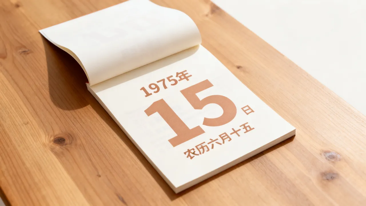 1975年6月15日阴历是哪天,农历六月十五对应公历几号? 1975年6月15日阴历是哪天,农历六月十五对应公历几号?