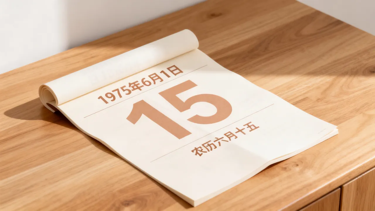 1975年6月15日阴历是哪天,农历六月十五对应公历几号? 1975年6月15日阴历是哪天,农历六月十五对应公历几号?