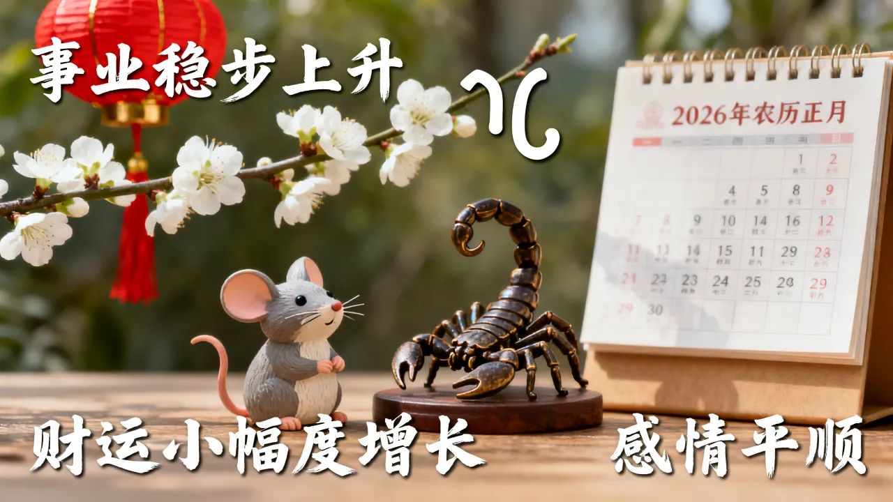 属鼠天蝎座2026年农历正月运势如何,属鼠天蝎座正月运程详解? 属鼠天蝎座2026年农历正月运势如何,属鼠天蝎座正月运程详解?