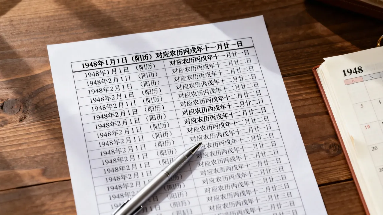 1948年阳历和阴历差多少天?农历公历转换查询对照 1948年阳历和阴历差多少天?农历公历转换查询对照