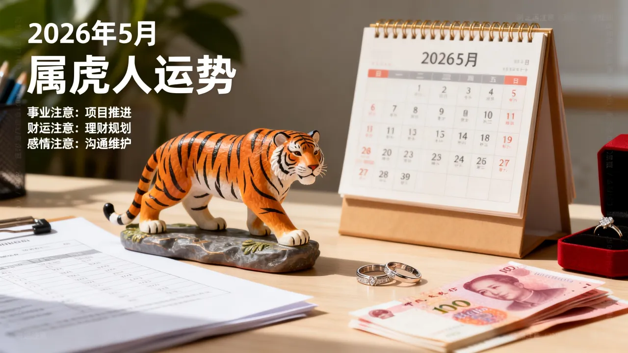 2026年5月属虎人运势如何,事业财运和感情需要注意什么? 2026年5月属虎人运势如何,事业财运和感情需要注意什么?