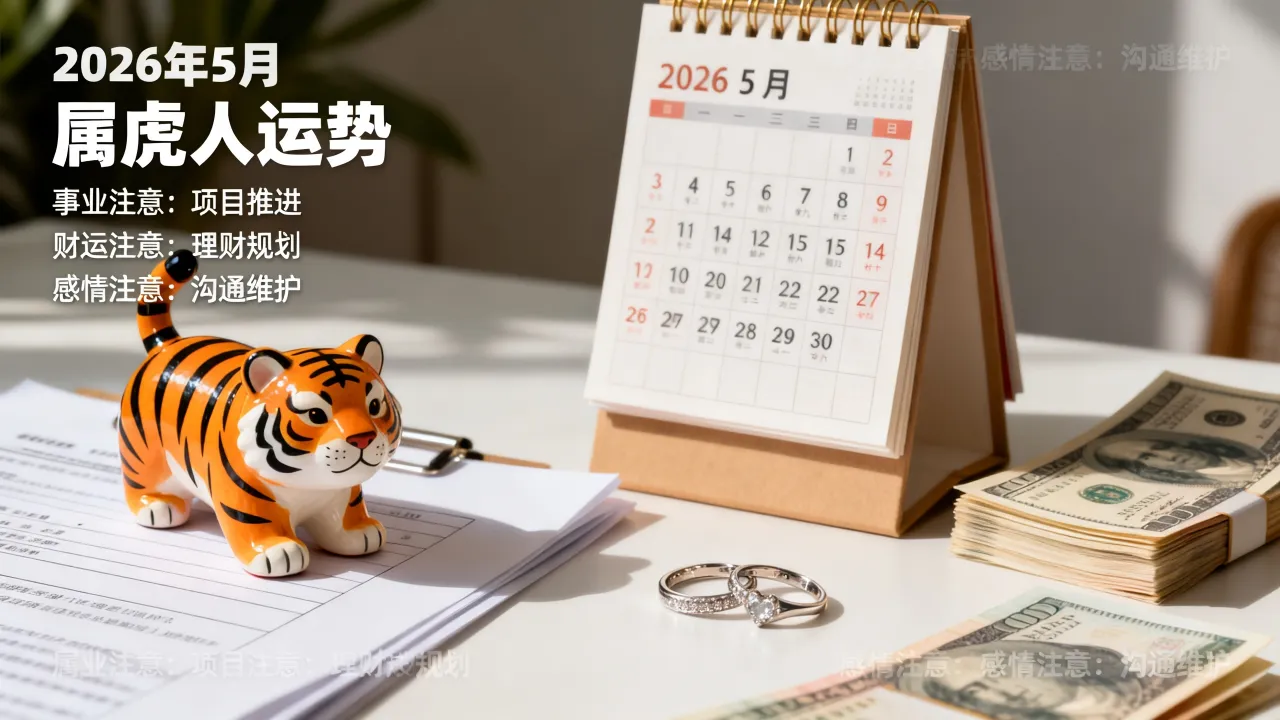 2026年5月属虎人运势如何,事业财运和感情需要注意什么? 2026年5月属虎人运势如何,事业财运和感情需要注意什么?