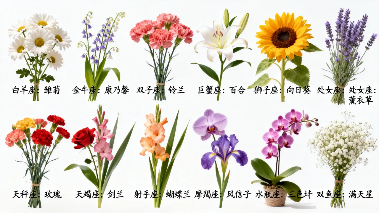 十二星座的幸运花分别是什么，怎么查最全？