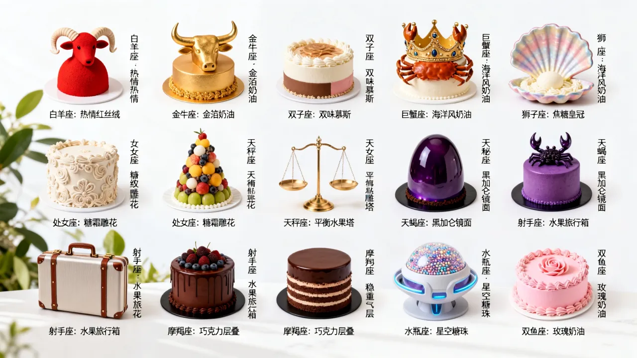 十二星座的星座蛋糕怎么做?十二星座专属蛋糕款式大全 十二星座的星座蛋糕怎么做?十二星座专属蛋糕款式大全