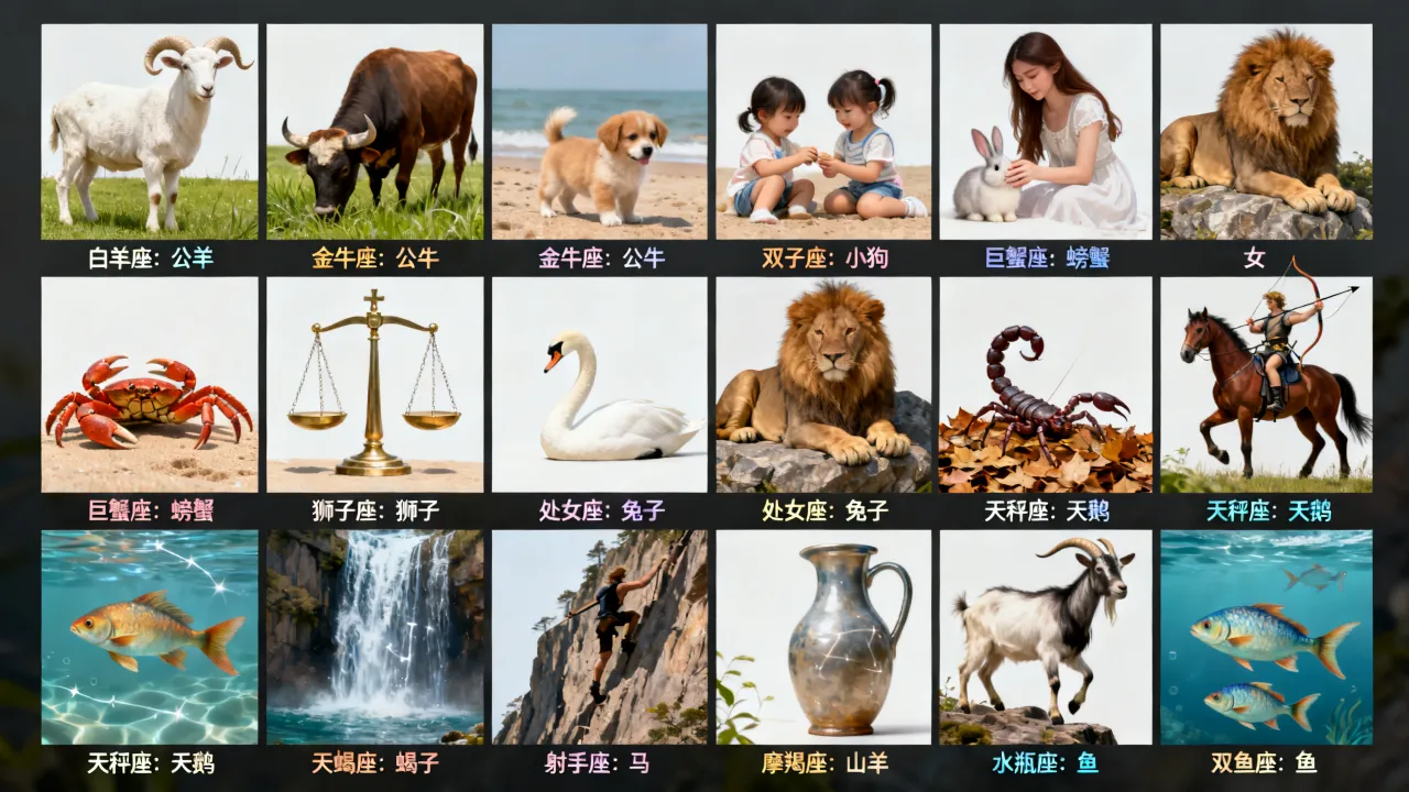 十二星座的动物是什么,十二星座各代表的动物有哪些? 十二星座的动物是什么,十二星座各代表的动物有哪些?