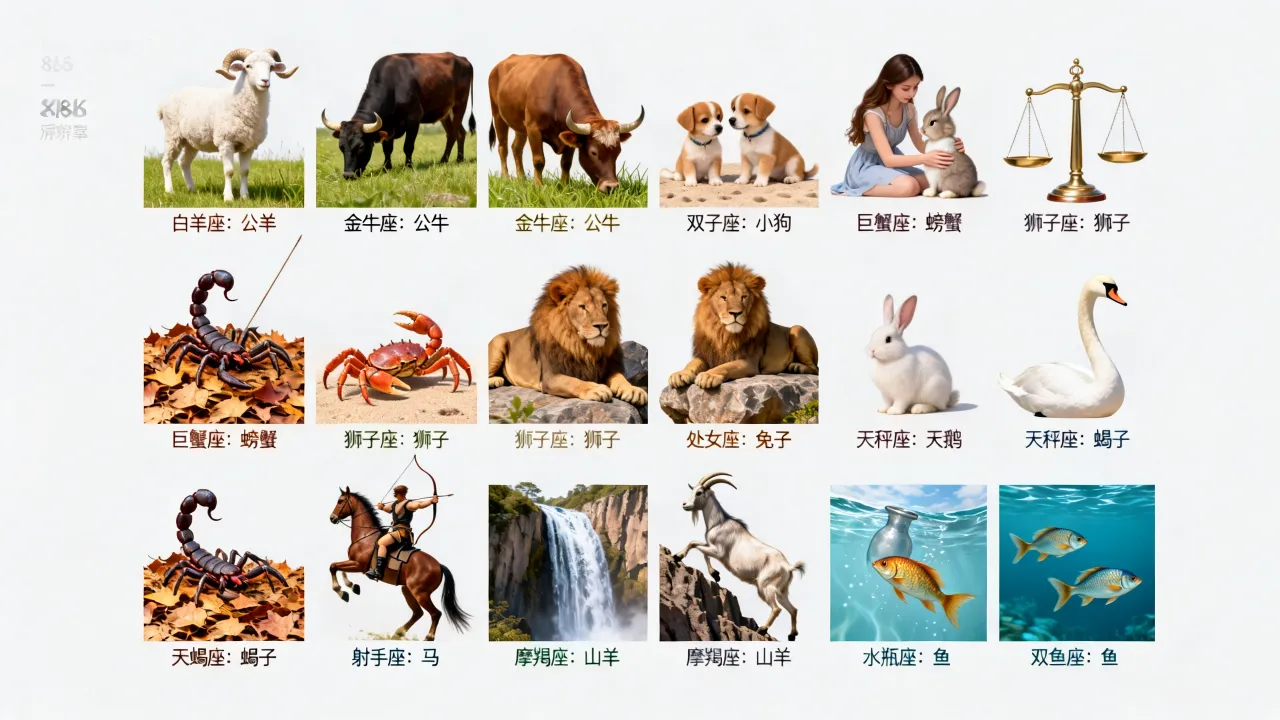 十二星座的动物是什么,十二星座各代表的动物有哪些? 十二星座的动物是什么,十二星座各代表的动物有哪些?