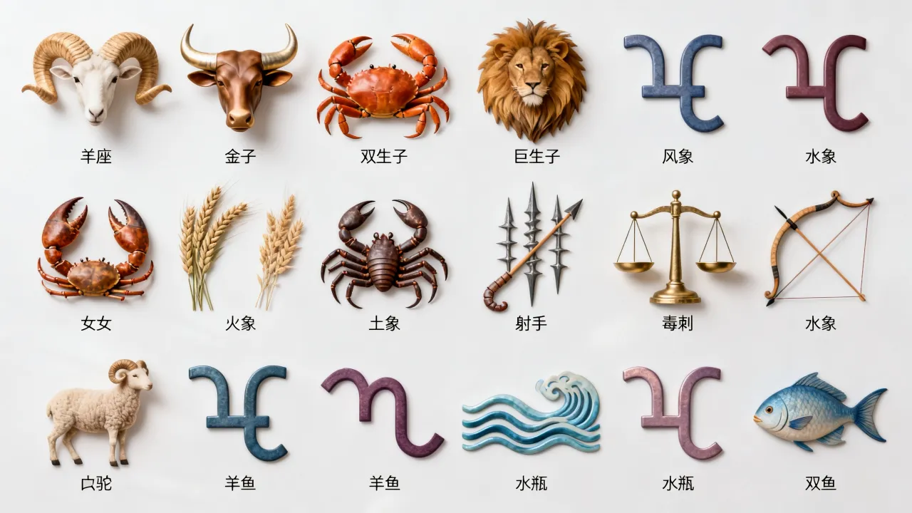 十二星座各是什么象?十二星座分别属于哪个象系,你知道吗? 十二星座各是什么象?十二星座分别属于哪个象系,你知道吗?