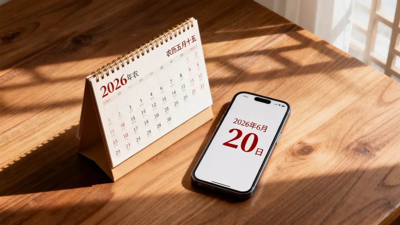 今年阴历5月15是几月几号，2026农历五月十五是阳历几号