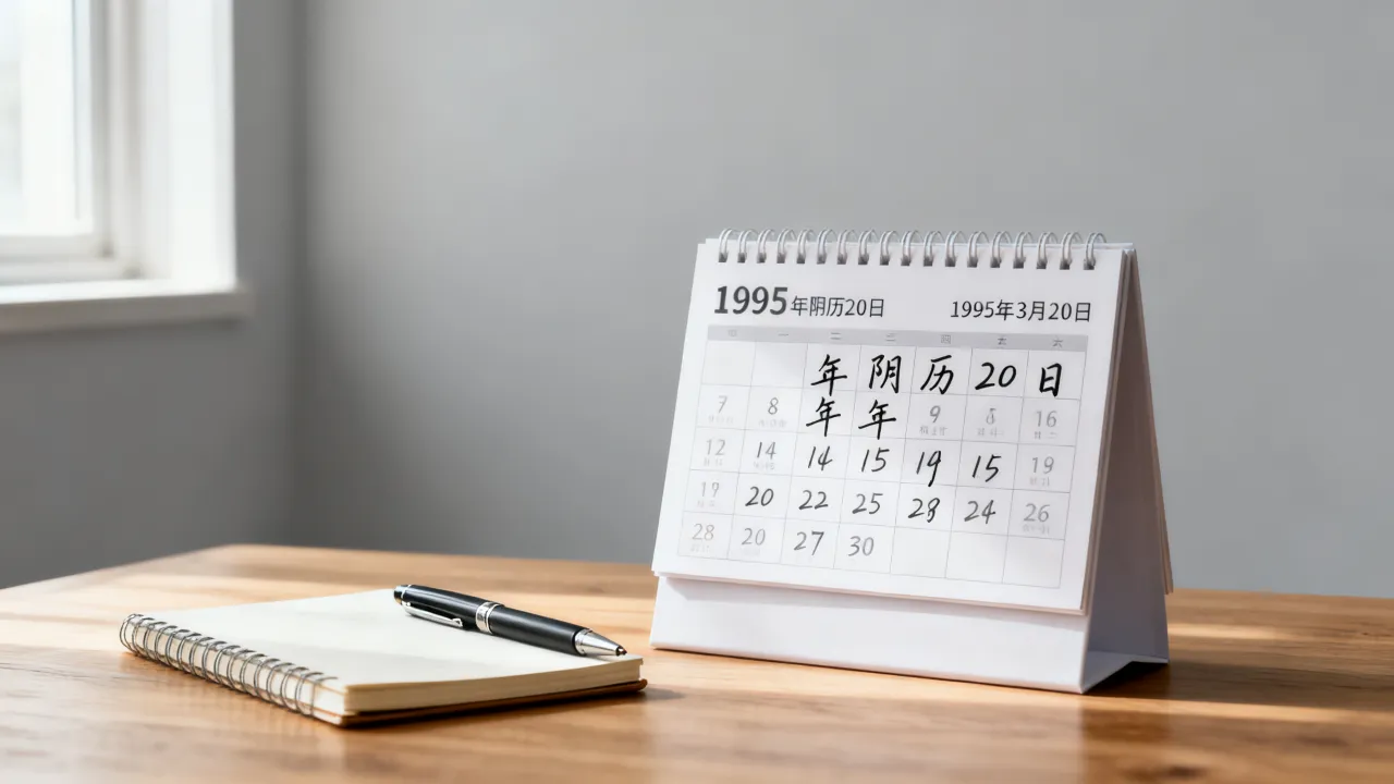 1995年阴历20是几号,阴历20日对应公历哪天? 1995年阴历20是几号,阴历20日对应公历哪天?