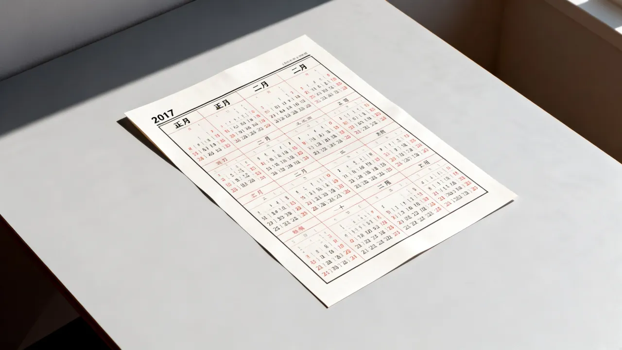 2017年阴历月份怎么算？农历日期查询表