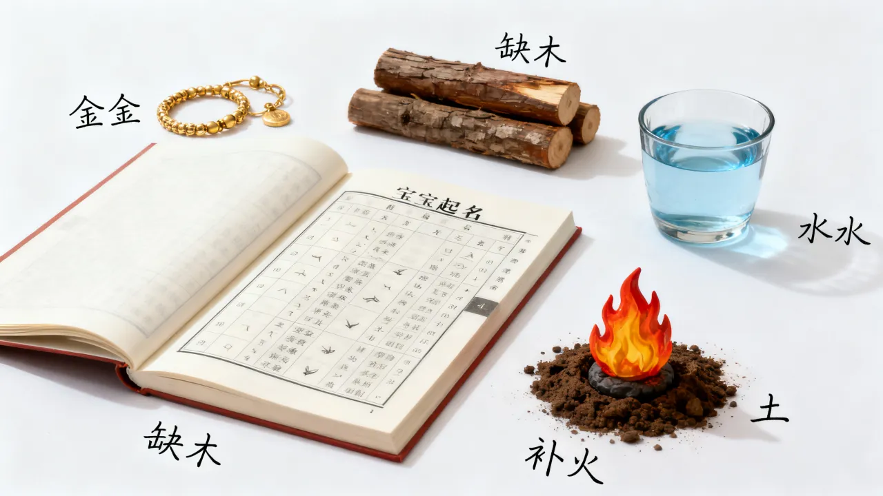 宝宝起名命里缺什么怎么查，起名缺金木水火土怎么看