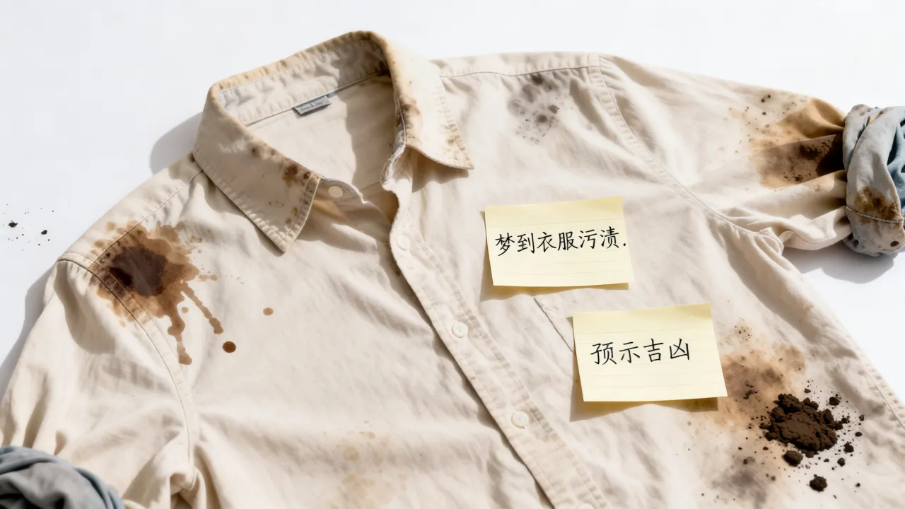 梦到衣服上有污渍是什么预兆，梦见衣服脏了预示什么吉凶？