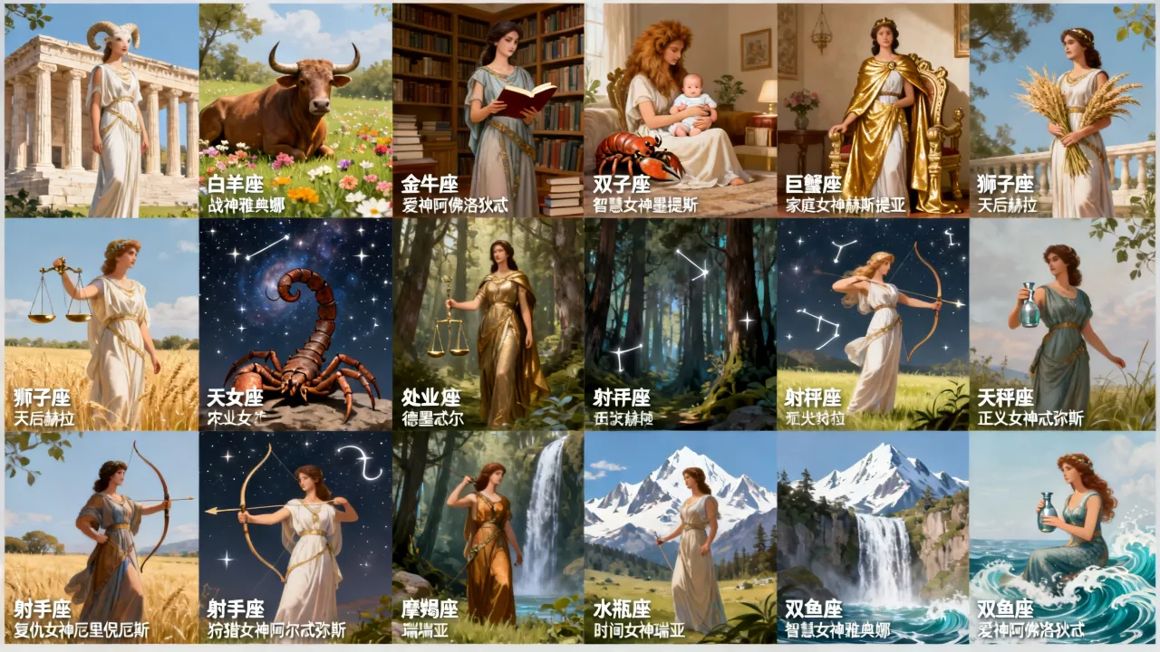 十二星座女神分别是谁,你知道十二星座对应的女神有哪些吗? 十二星座女神分别是谁,你知道十二星座对应的女神有哪些吗?