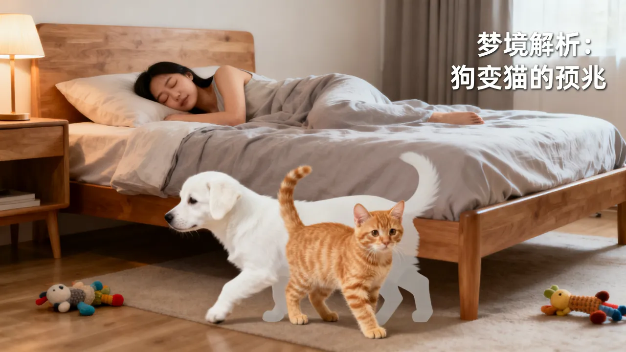 梦见狗变成猫什么预兆，周公解梦梦见狗变成猫预示什么？