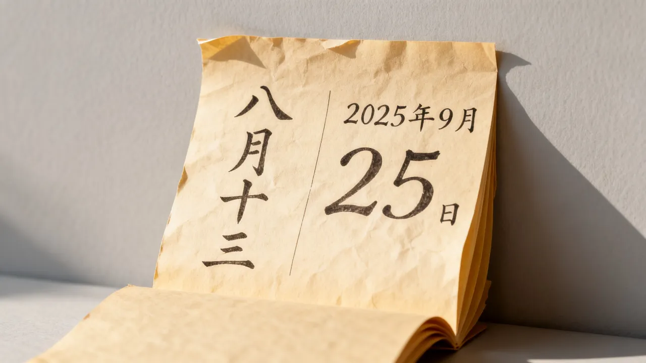 阴历八月十三是多少号,2025年阴历八月十三对应公历几月几日? 阴历八月十三是多少号,2025年阴历八月十三对应公历几月几日?