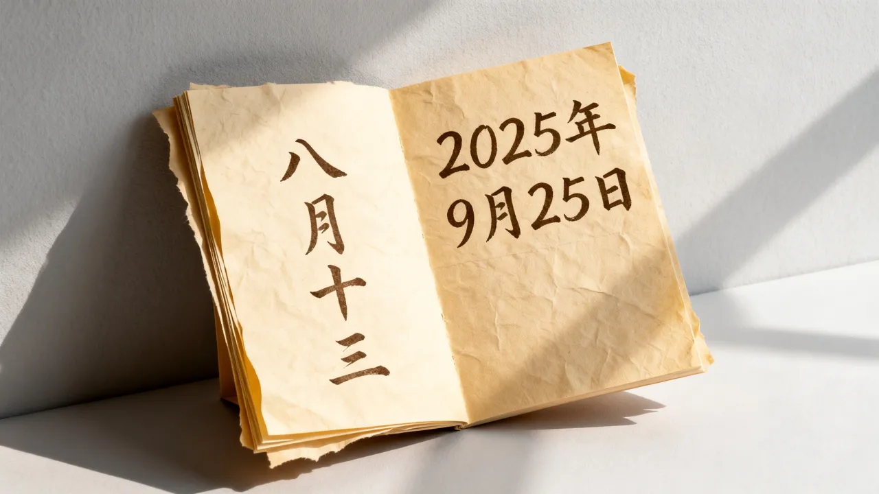 阴历八月十三是多少号,2025年阴历八月十三对应公历几月几日? 阴历八月十三是多少号,2025年阴历八月十三对应公历几月几日?