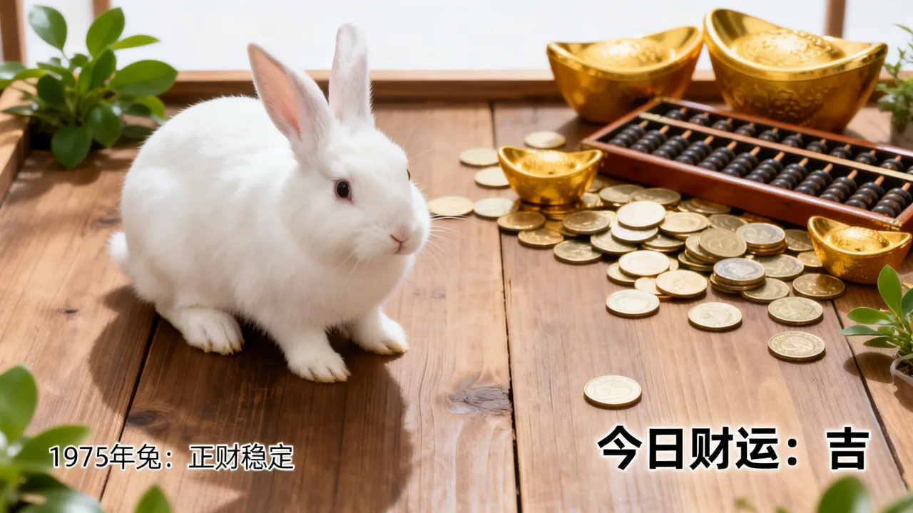 属兔人今日财运如何,1975年生肖兔的财运算命解析 属兔人今日财运如何,1975年生肖兔的财运算命解析