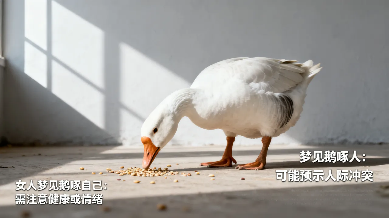 梦见鹅啄人是什么预兆，女人梦见鹅啄自己有灾吗