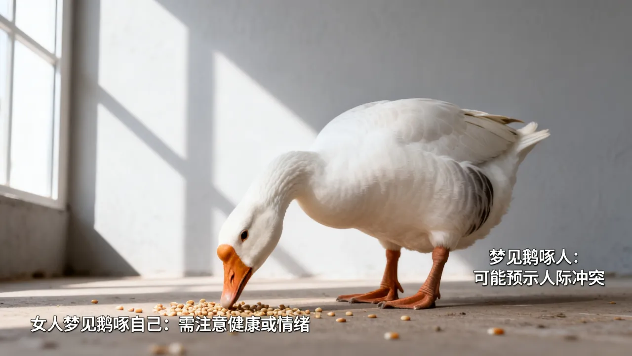 梦见鹅啄人是什么预兆，女人梦见鹅啄自己有灾吗