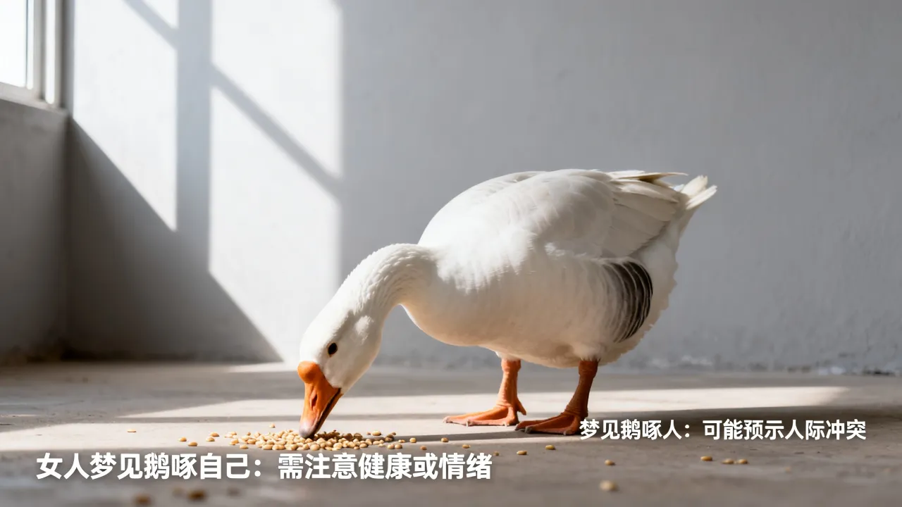 梦见鹅啄人是什么预兆，女人梦见鹅啄自己有灾吗
