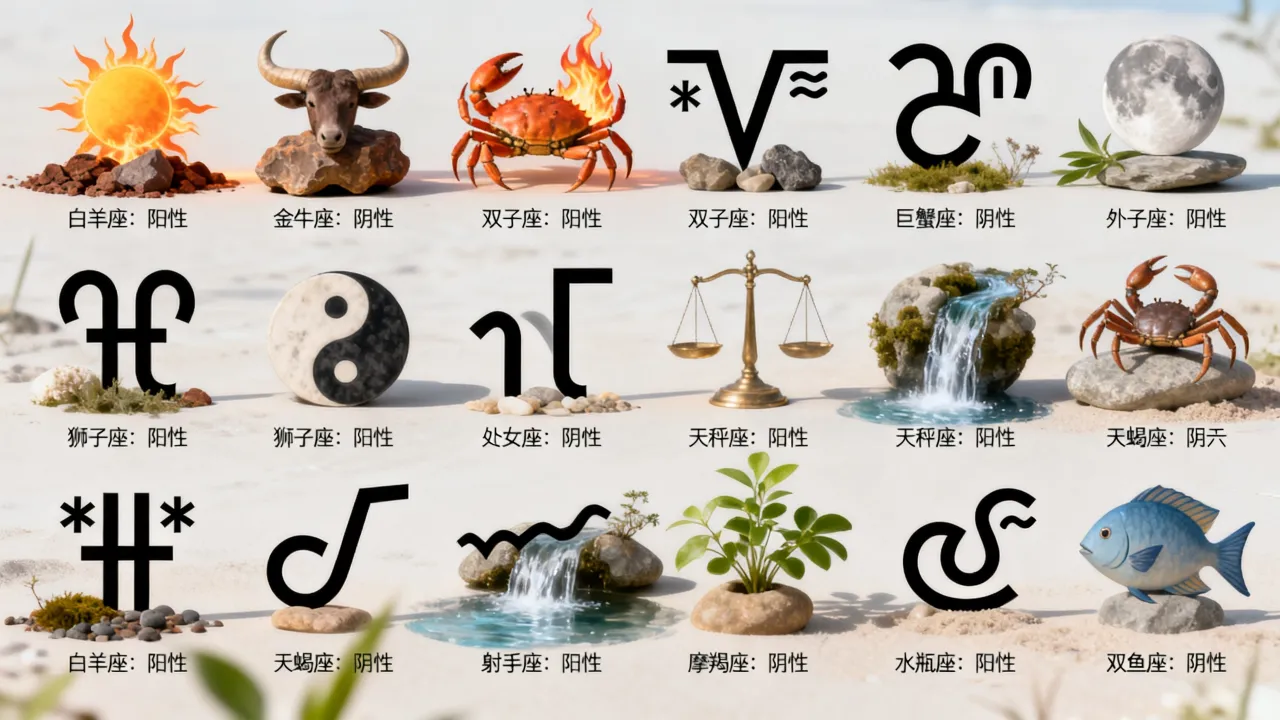 十二星座的阴阳属性具体怎么区分,有哪些特点 十二星座的阴阳属性具体怎么区分,有哪些特点