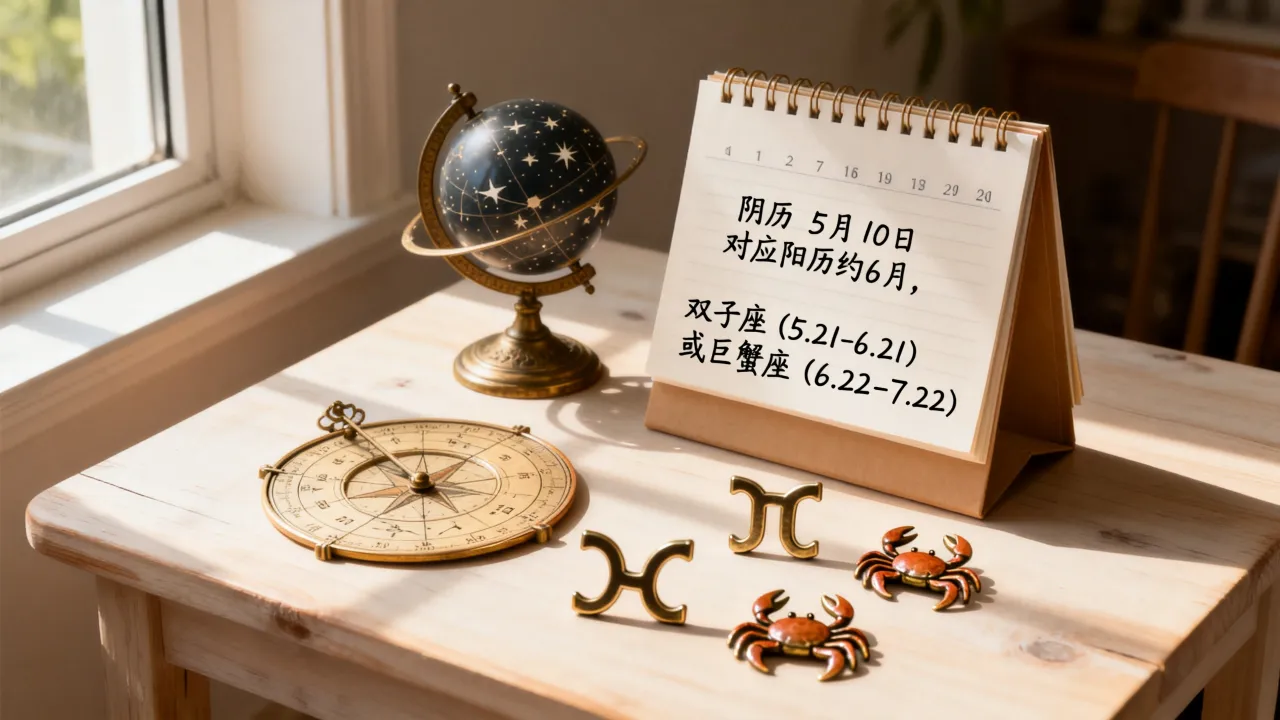阴历5.10是什么星座,农历5月10日出生的人是什么星座? 阴历5.10是什么星座,农历5月10日出生的人是什么星座?