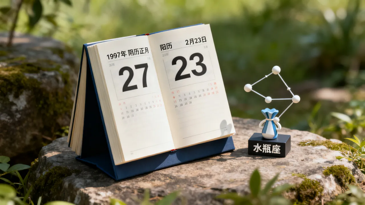 1997年阴历正月27是什么星座？阴历正月27阳历几号生日