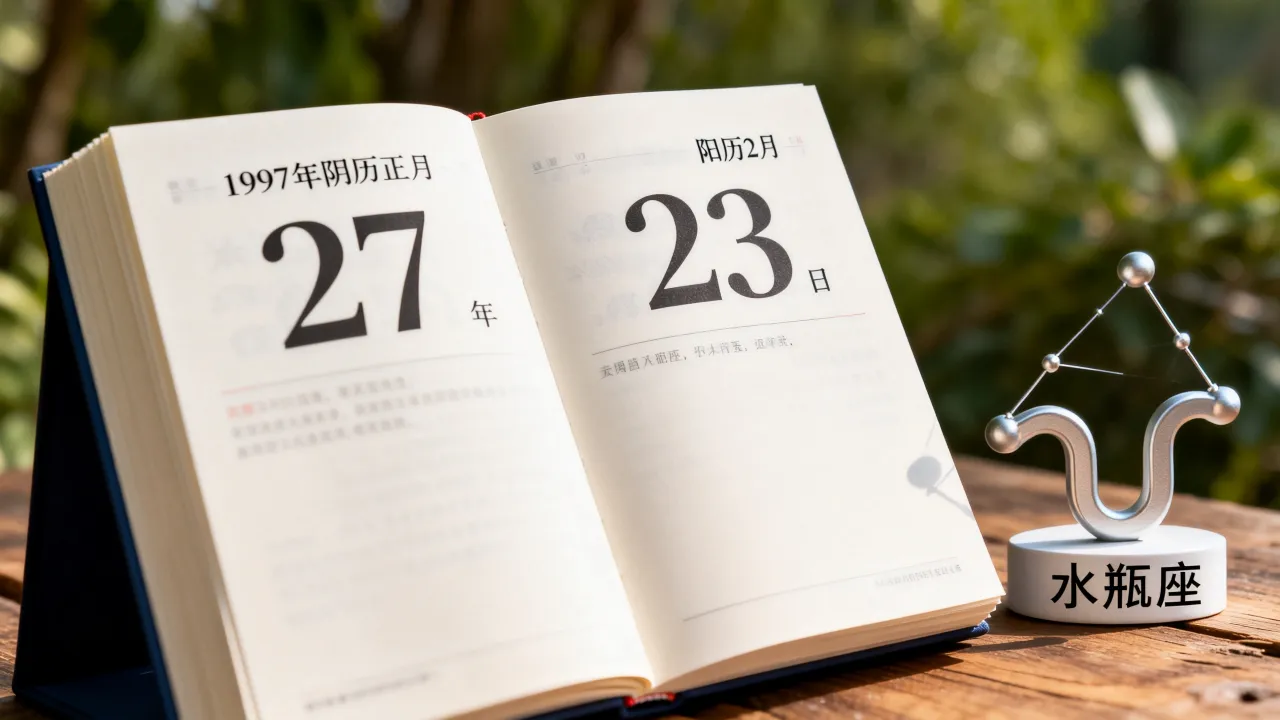 1997年阴历正月27是什么星座？阴历正月27阳历几号生日