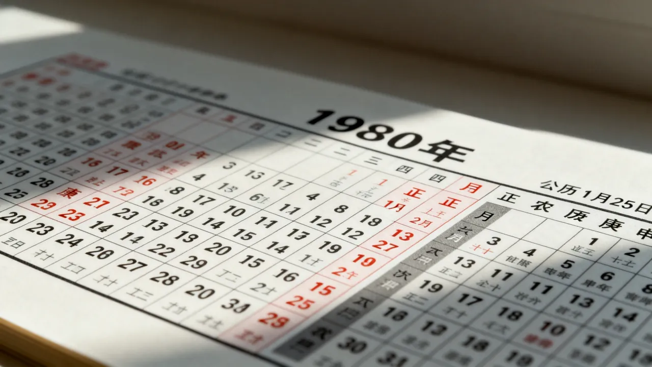 1980年阴历日历表查询,农历与公历对照表怎么看? 1980年阴历日历表查询,农历与公历对照表怎么看?