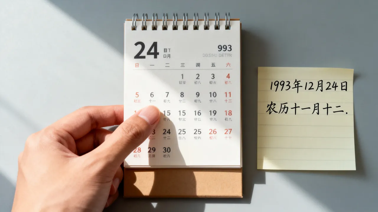 1993年12月24日农历是几月几号，阴历生日查询